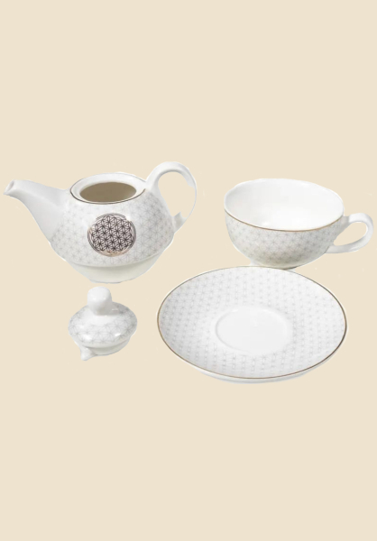 Teeset Blume des Lebens