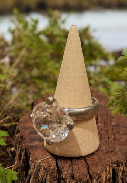 Silberring mit Bergkristall