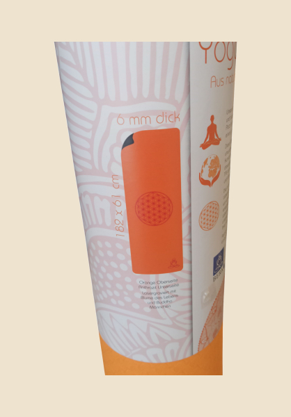Yogamatte mit Blume des Lebens orange