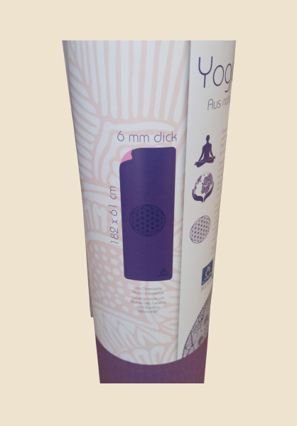Yogamatte mit Blume des Lebens violett