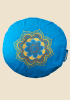 Meditationskissen Mandala mit Stickerei türkis/gold