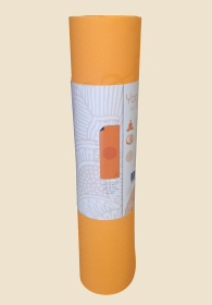 Yogamatte mit Blume des Lebens orange Yogamatte mit Blume des Lebens orange
